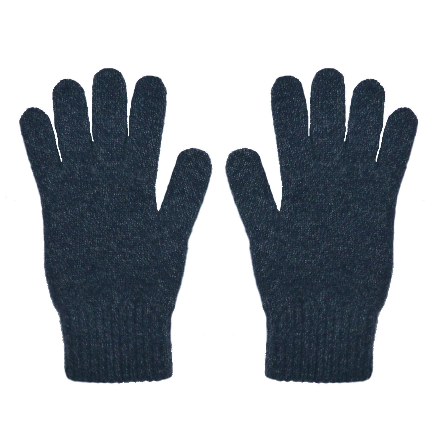 Johnstons Cashmere | Navy Marl Cashmere Gloves | Made in Scotland | shop at The Cashmere Choice | London