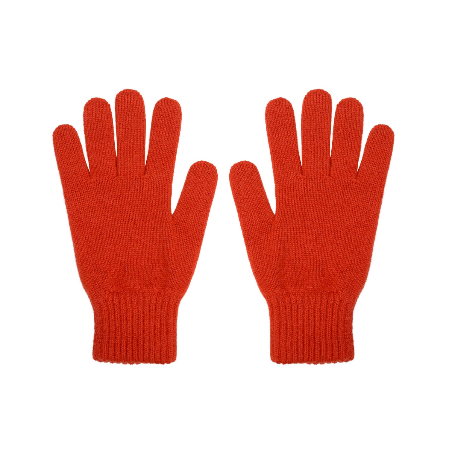 Johnstons Cashmere | Orange Cashmere Gloves | Made in Scotland | shop at The Cashmere Choice | London