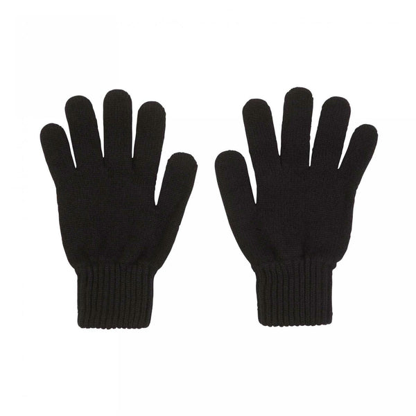 Gloves of Black cashmere hat and gloves set 