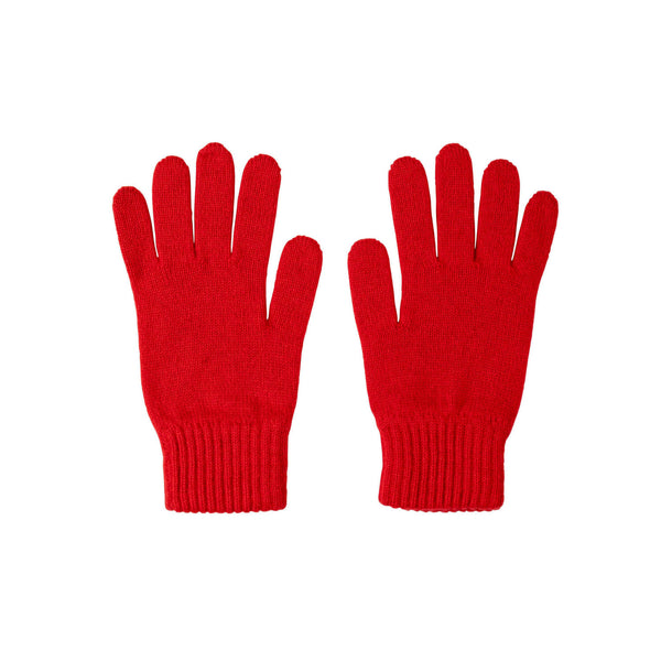 Johnstons Cashmere | Red Cashmere Gloves | Made in Scotland | shop at The Cashmere Choice | London