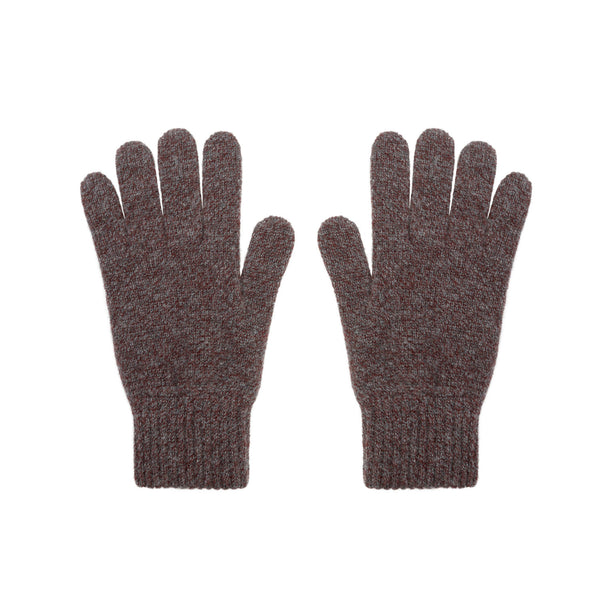 Johnstons Cashmere | Wine Marl Cashmere Gloves | Made in Scotland | shop at The Cashmere Choice | London