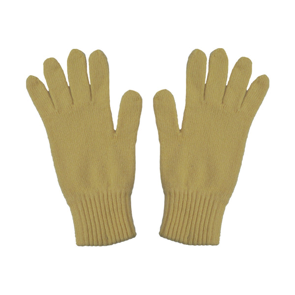 Johnstons Cashmere | Yellow Cashmere Gloves | Made in Scotland | shop at The Cashmere Choice | London