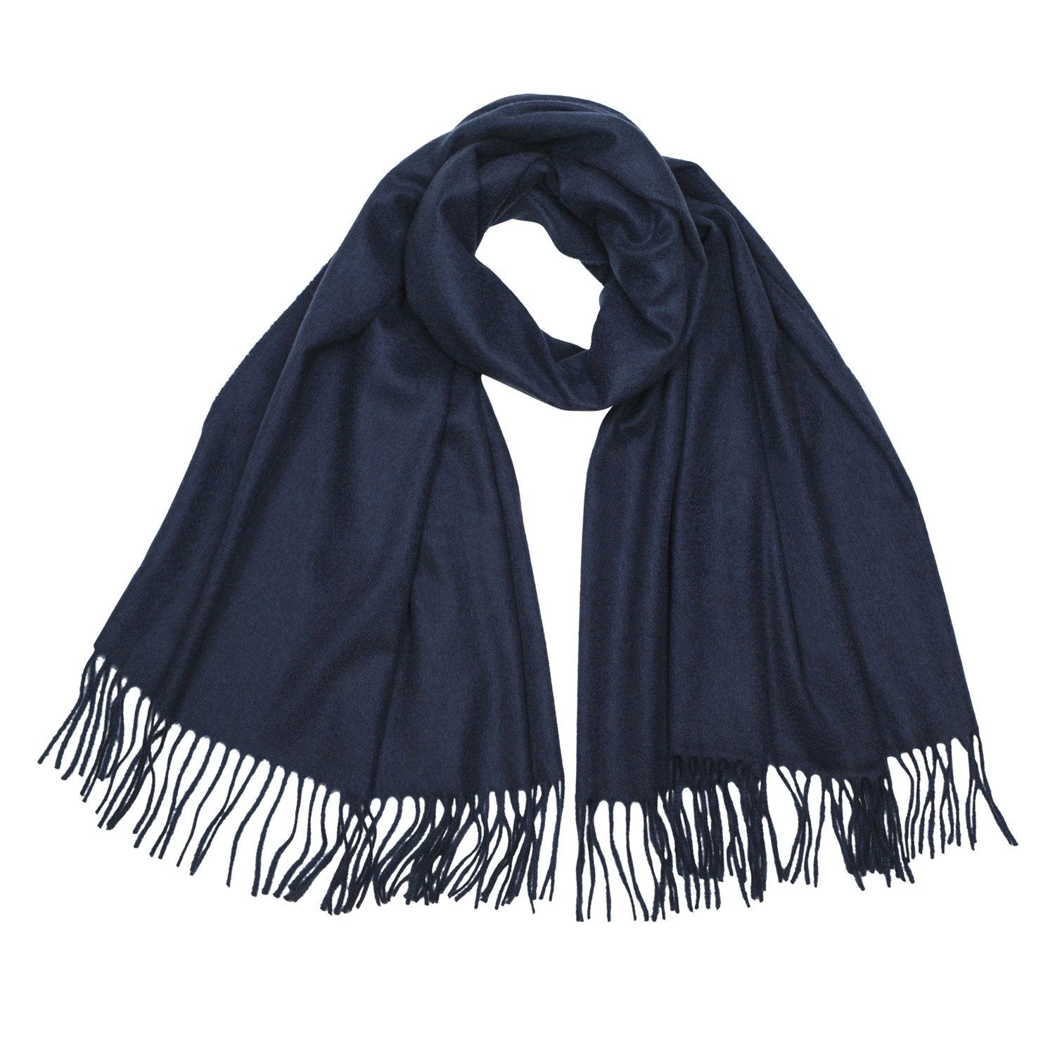 Johnsons of Elgin | Johnstons Cashmere | Navy Blue Cashmere Stole | Large Scarf | buy at The Cashmere Choice | London