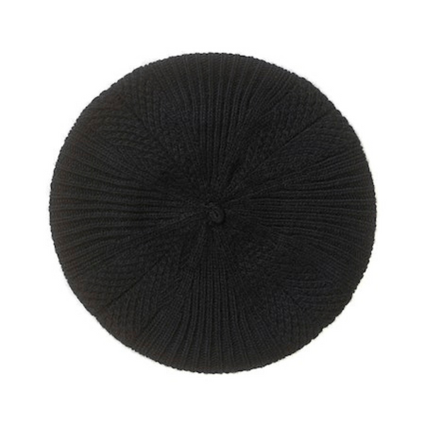 Johnsons of Elgin | Johnstons Cashmere | 8-Ply Cashmere Beret | Black | Pure Cashmere | shop at The Cashmere Choice | London