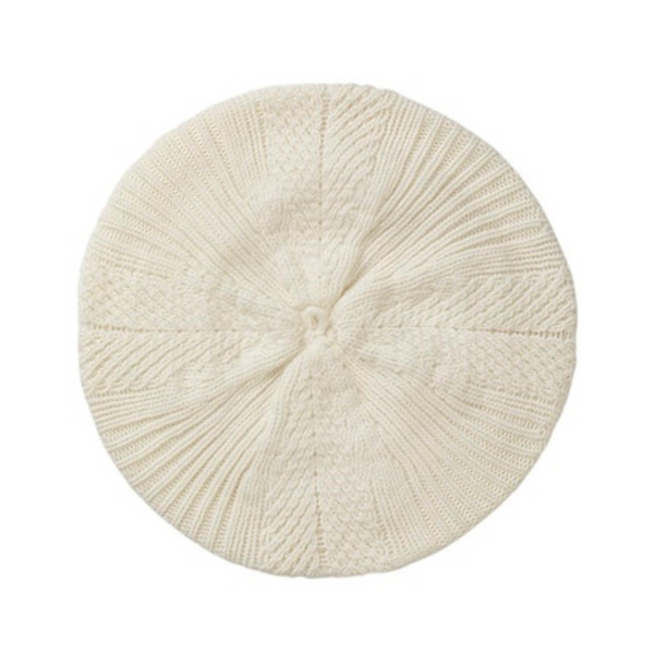 Johnsons of Elgin | Johnstons Cashmere | 8-Ply Cashmere Beret | White | Pure Cashmere | shop at The Cashmere Choice | London