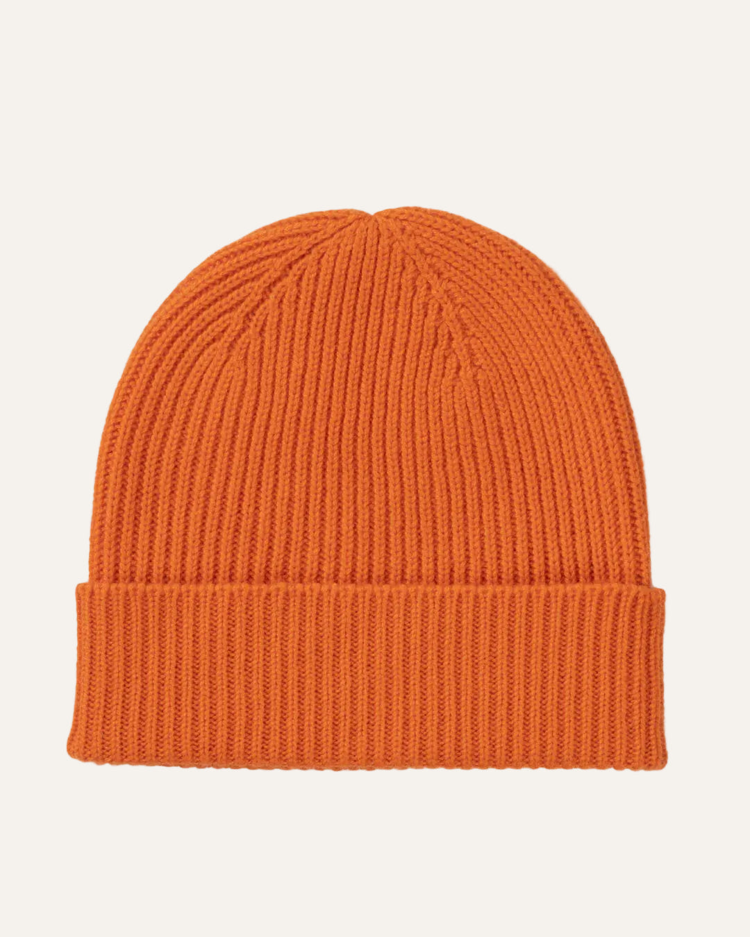 The Cashmere Choice - orange pure cashmere winter beanies for men and women Made in Scotland