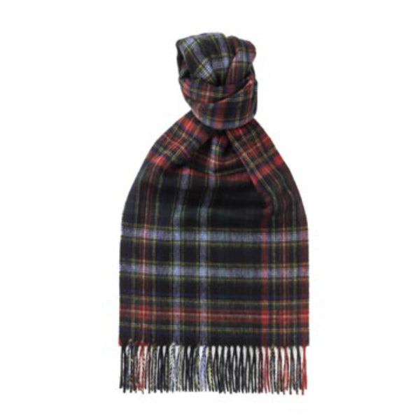 Pure Cashmere Checked Scarf - Classic Tartan Scarlet 