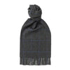 Pure Cashmere Scarf Checked - Grey Blue Checked Scarf