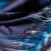 Close Up Checked Blue Cashmere Blanket | The Cashmere Choice