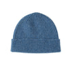 Lambswool beanie - sky blue ribbed beanie hat for men and women