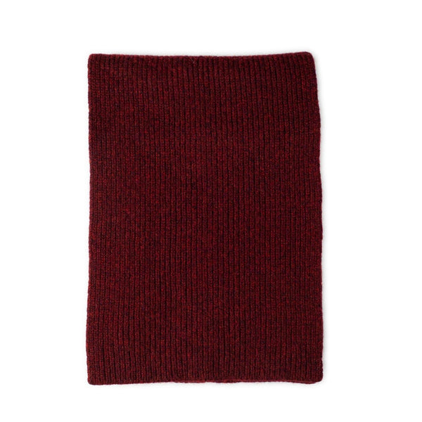 Autumn red wool hat ribbed 