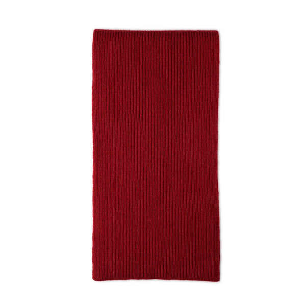 Ribbed wool scarf - Red