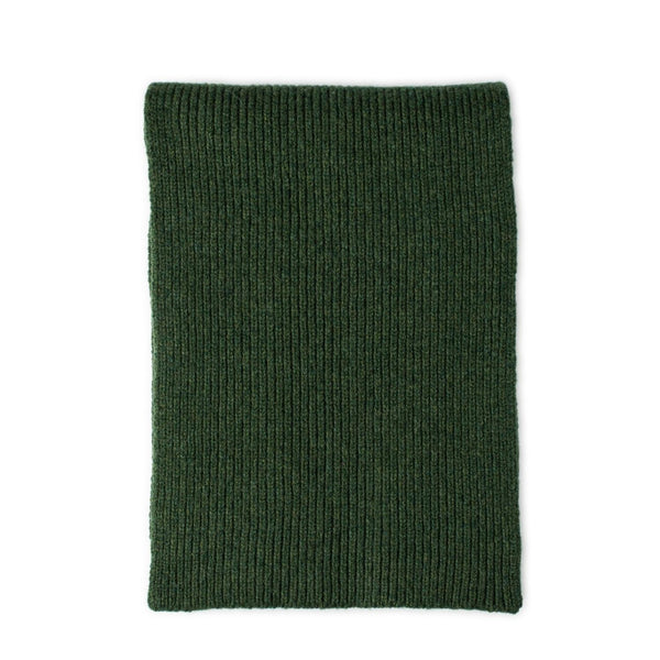 Ribbed wool scarf  - Country Green