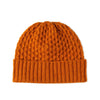 Orange Lambswool Aran Knit Hat