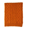 Lambswool scarves - orange aran scarves