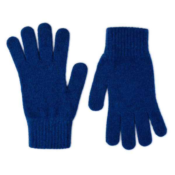 Lambswool Gloves - Mens Wool Gloves UK - blue