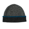 Lambswool Patterned Beanie - Grey