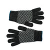 lambswool gloves mens - grey pattern