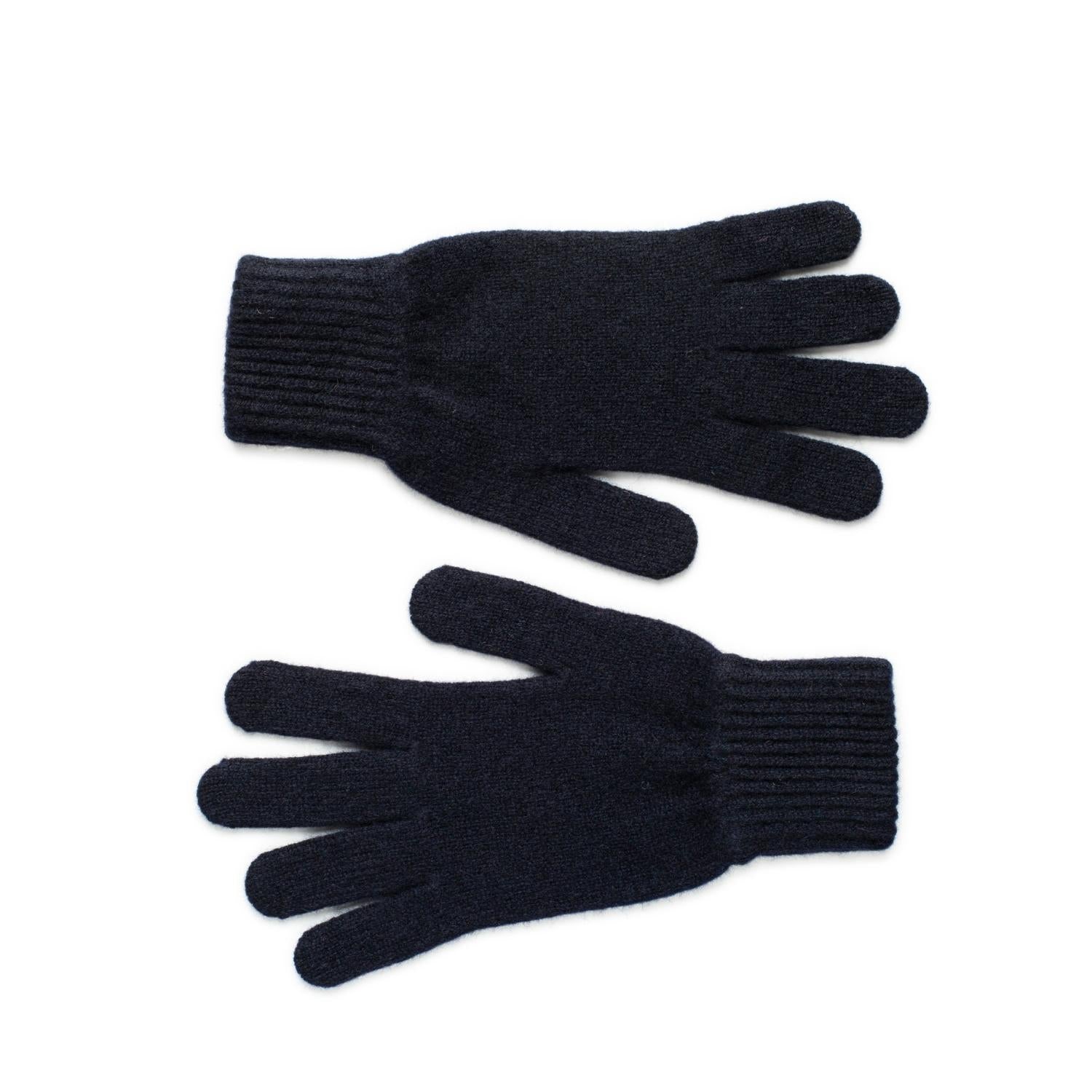 Ladies Lambswool Gloves in Navy