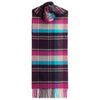 Checked Cashmere Scarf With Fringes Lomond Cashmere | Turquoise Pink