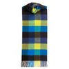 Checked Cashmere Scarf - Bright Blue Yellow