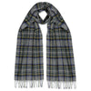 Tartan Cashmere Scarf  Glen Isla Grey Stewart 