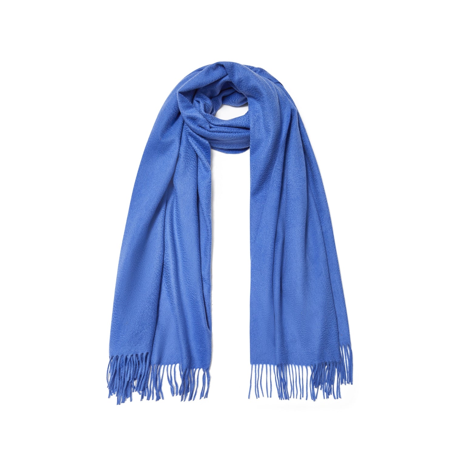 Pure Cashmere Stole | Cornflower Blue | The Cashmere Choice