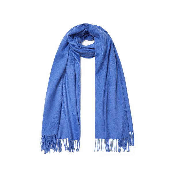 Pure Cashmere Stole | Cornflower Blue | The Cashmere Choice