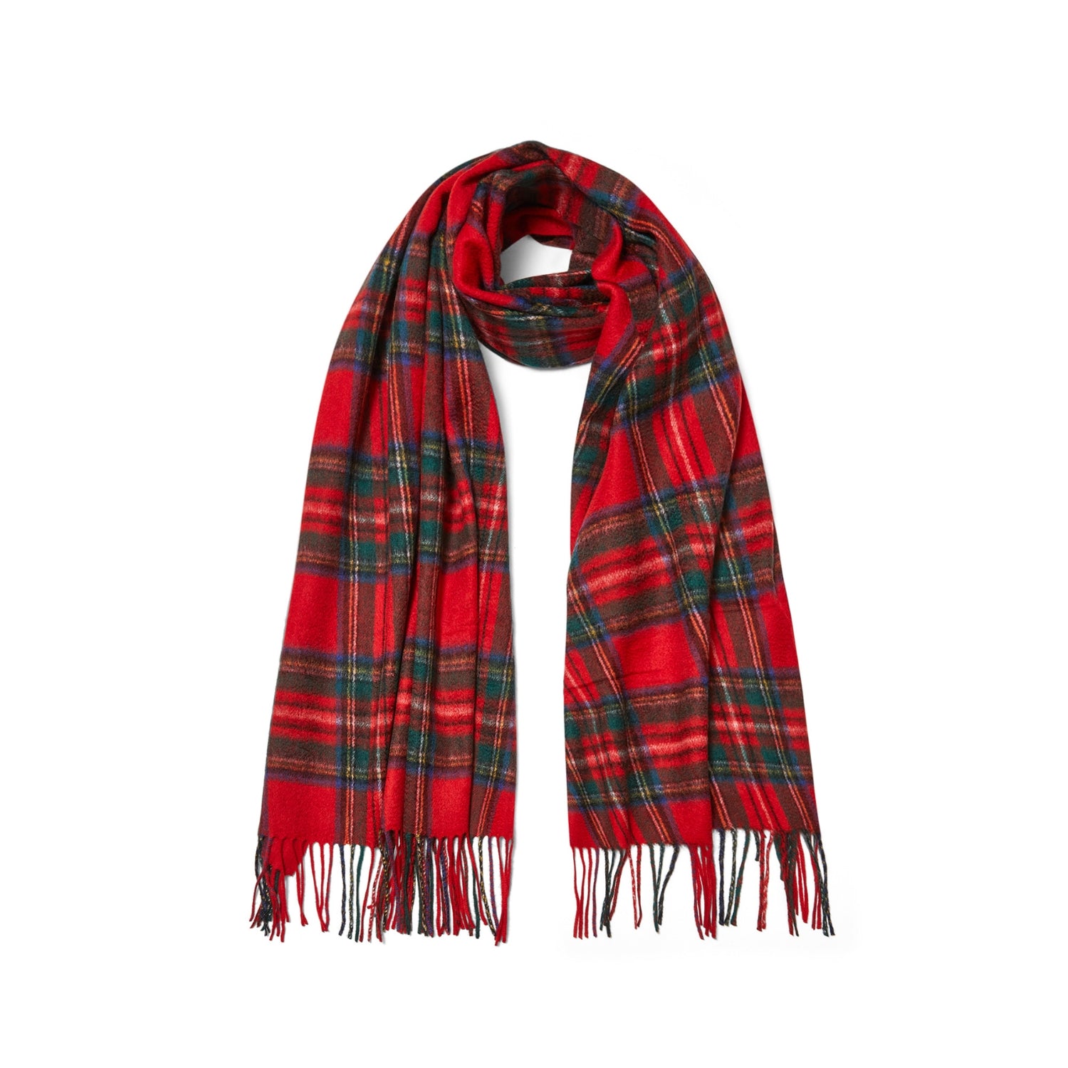 Pure Cashmere Stole | Royal Stewart Red | The Cashmere Choice