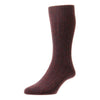 Rust Brown Denim | Mens Cashmere Socks | Made in England | Calf Length Sock | buy now at The Cashmere Choice London