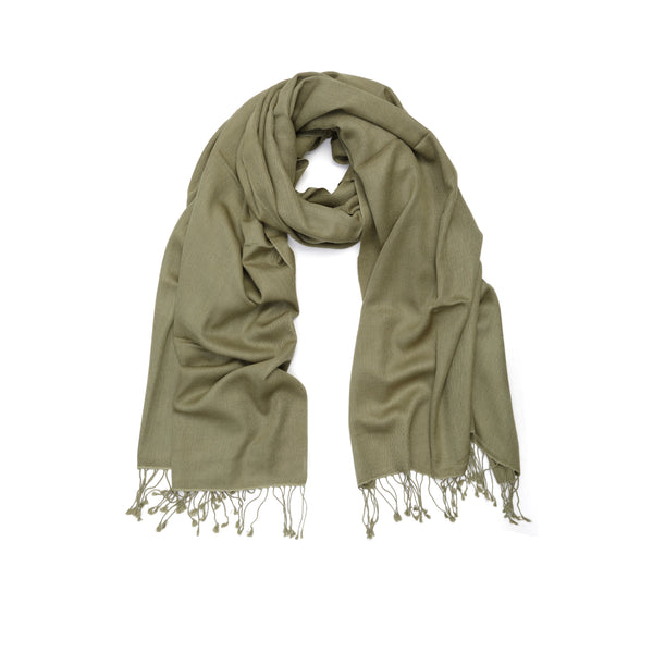 Buy Ladies Army Green Pashmina Stole | Shawl | Wrap from The Cashmere Choice | London