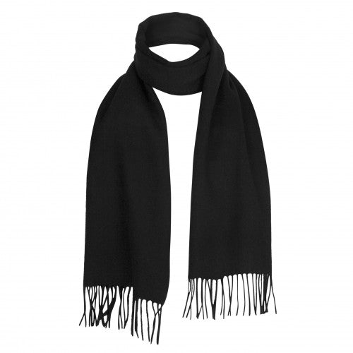 Black Lambswool Scarf | buy at The Cashmere Choice | London