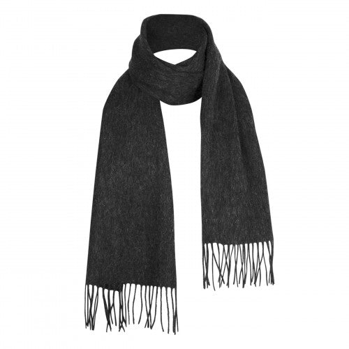 Charcoal Grey Lambswool Scarf | buy at The Cashmere Choice | London