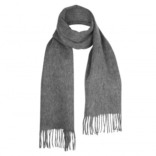 Medium Grey Lambswool Scarf | buy at The Cashmere Choice | London