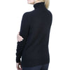 Women's Cashmere Roll Neck Jumper | Black | Back View