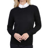Ladies Black Cashmere Round Neck Jumper | Front | Shop at The Cashmere Choice | London