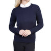 Ladies Navy Blue Cashmere Round Neck Jumper | Front | Shop at The Cashmere Choice | London