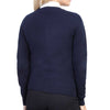 Ladies Navy Blue Cashmere Round Neck Jumper | Back | Shop at The Cashmere Choice | London