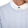 Ladies Pale Blue Cashmere Round Neck Jumper | Close up | Shop at The Cashmere Choice | London