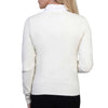 Ladies Cream White Cashmere V Neck Sweater | Back | Shop at The Cashmere Choice | London