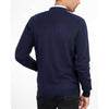 Mens Cashmere Cardigan | Navy Blue | Back