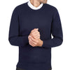 Mens Navy Blue Cashmere Round Neck Sweater | Front | Shop at The Cashmere Choice | London