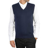 Mens Navy Blue Cashmere Sleeveless Vest Sweater | Front | Shop at The Cashmere Choice | London