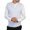 Mens Pale Blue Cashmere Sleeveless Vest Sweater | Front | Shop at The Cashmere Choice | London