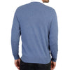 Mens cashmere v neck jumpers - denim blue - back view