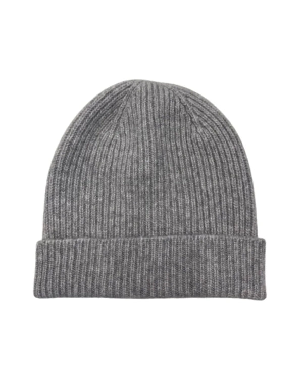 silver grey pure cashmere winter beanies for men and women Made in Scotland