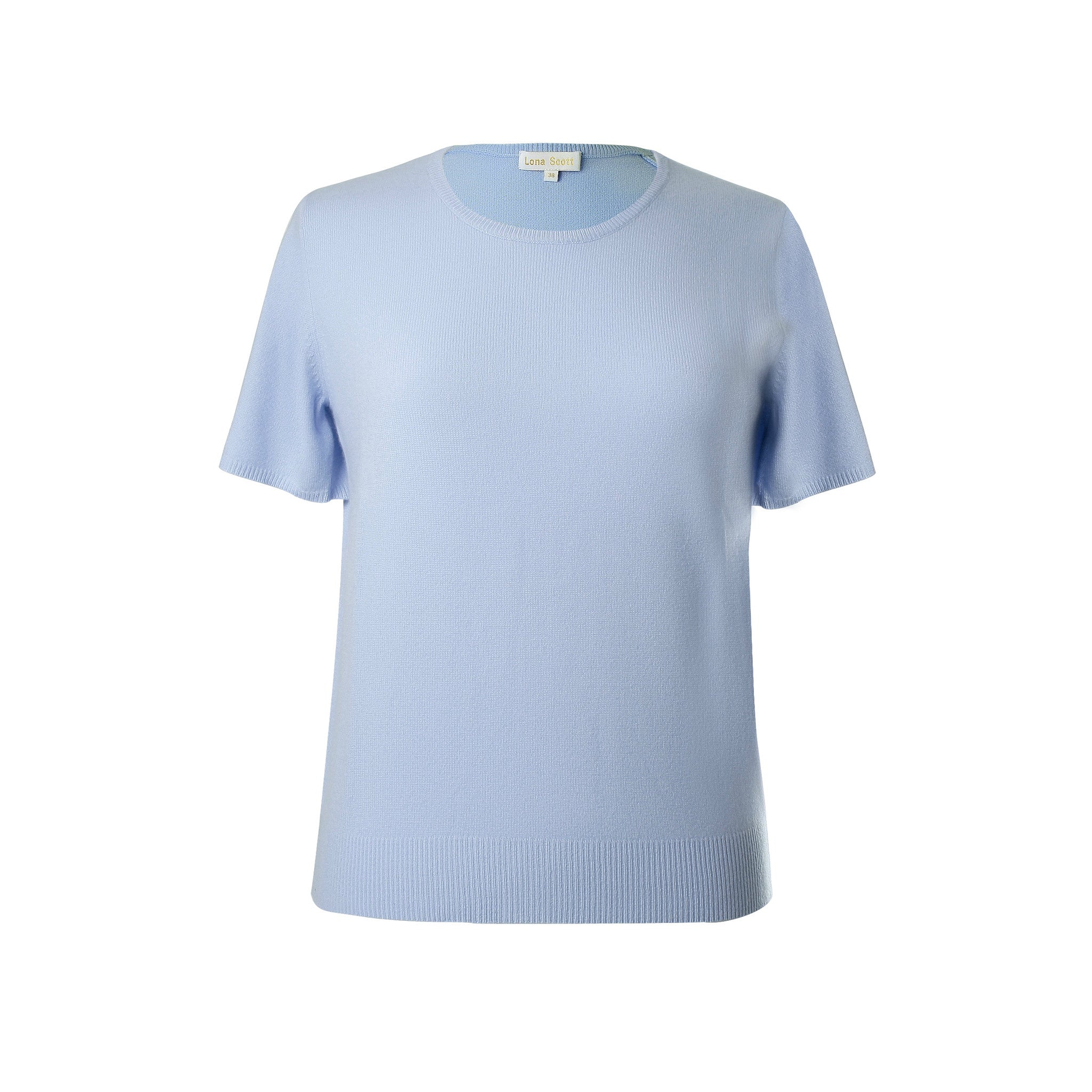 Cashmere Twin Sets | Sky Blue Cashmere Sweater Short Sleeve