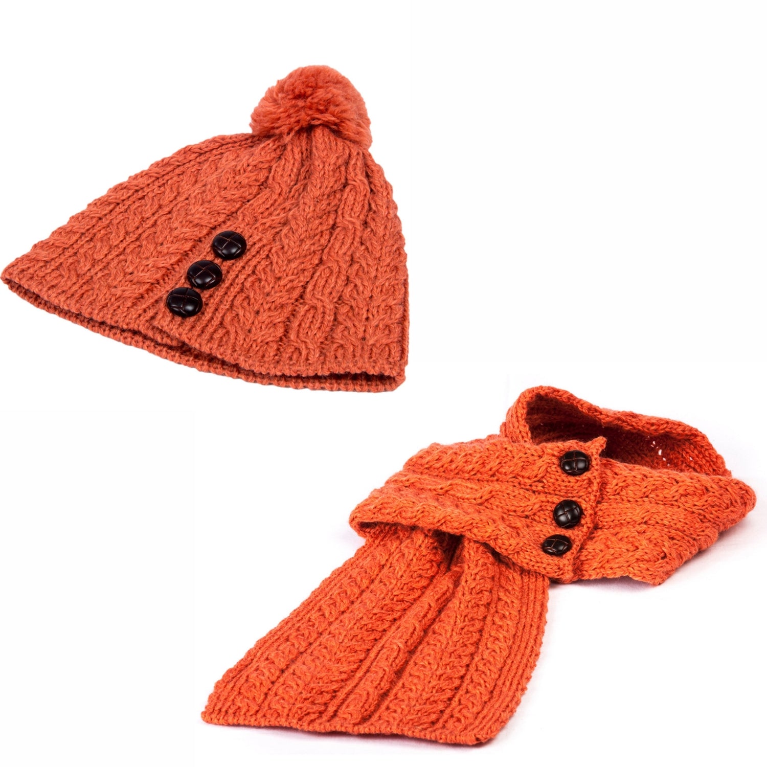 Aran Mills - Merino Wool - Hat and Scarf Set