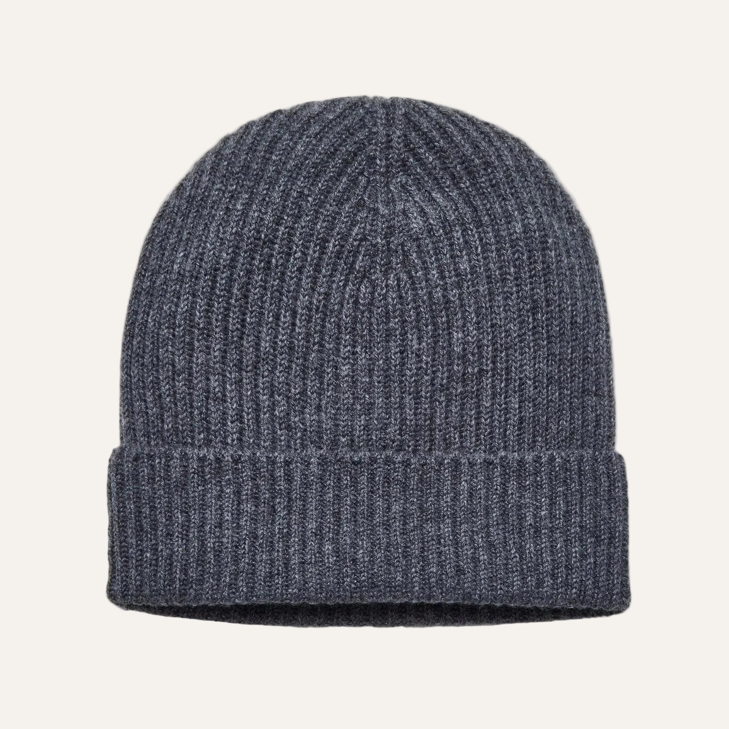 The Cashmere Choice - charcoal grey pure cashmere winter beanies for men and women Made in Scotland