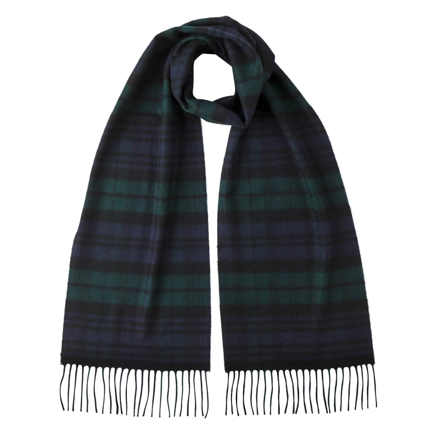  Black Watch Tartan Cashmere Scarf 
